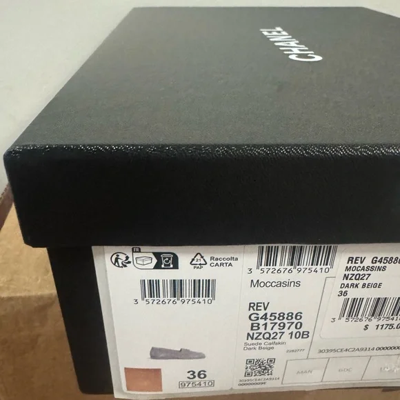 ❌SOLD❌ CHANEL Moccasins New in Box Dark Beige Loafers size 36 full set - Picture 8 of 8